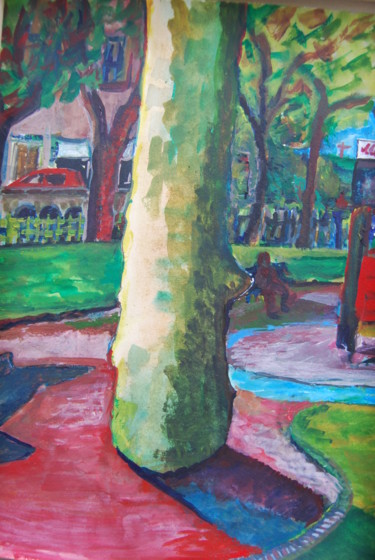 Painting titled "Parc" by Peter Goodchild, Original Artwork