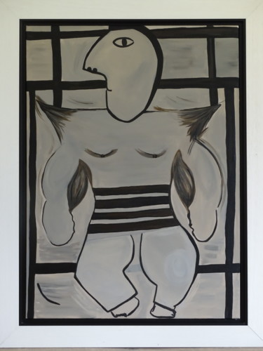 Malerei mit dem Titel "« Culture Boy »" von Nasso, Original-Kunstwerk, Acryl Auf Keilrahmen aus Holz montiert