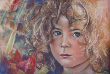 Peinture intitulée "Jeune fille" par Nelly Bernet, Œuvre d'art originale