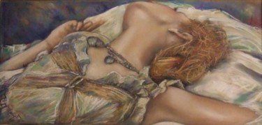 Картина под названием "Rêve turquoise" - Nelly Bernet, Подлинное произведение искусства