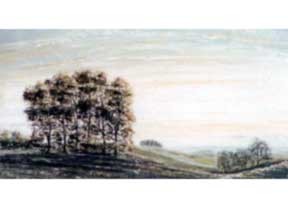 Картина под названием "Sur la colline" - Neil Rogers, Подлинное произведение искусства