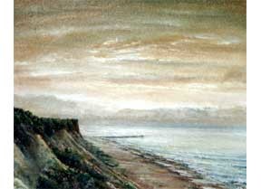 Painting titled "Les Falaises" by Neil Rogers, Original Artwork