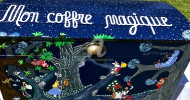 Design mit dem Titel "MON COFFRE MAGIQUE*…" von Nicky Chauvet (Art-Nicky), Original-Kunstwerk