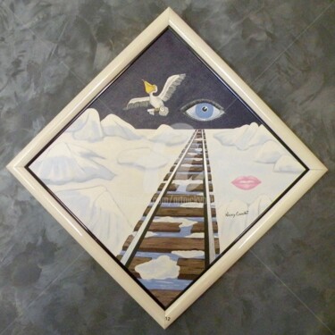 Painting titled "Regard Transpolaire…" by Nicky Chauvet (Art-Nicky), Original Artwork, Acrylic