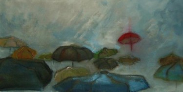Peinture intitulée "parapluie" par Francois Nicolas, Œuvre d'art originale