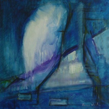 Peinture intitulée "bleu" par Francois Nicolas, Œuvre d'art originale