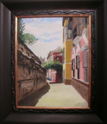 Painting titled "Calle Aire, Sevilla…" by Ksenia Nikolaeva, Original Artwork, Oil