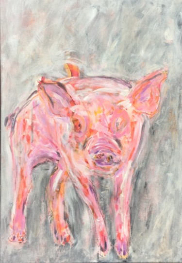 Peinture intitulée "BacOn bOy" par Artnoo, Œuvre d'art originale, Acrylique