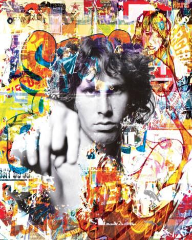 Arte digitale intitolato "Jim Morrison" da Jean Olivier Chafraix, Opera d'arte originale, Collage digitale Montato su Allumi…