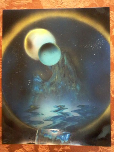 Painting titled "Pacific Compass-SOLD" by The Art Of Sara Holt:Dimensions And Dest, Original Artwork, Spray paint