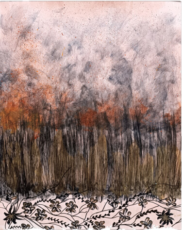Malerei mit dem Titel "Burned Hopes" von Sohaina Ansari, Original-Kunstwerk, Acryl