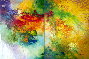 Картина под названием "Abstraite-17-24" - Artoosh Mouradian, Подлинное произведение искусства, Акрил Установлен на Деревянна…