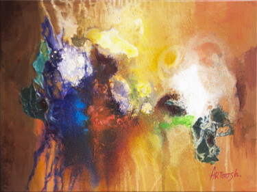 Painting titled "Abstrait-13-24" by Artoosh Mouradian, Original Artwork, Acrylic
