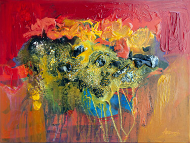 Картина под названием "Abstrait-10-24" - Artoosh Mouradian, Подлинное произведение искусства, Акрил