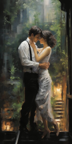 Digital Arts titled "Twilight Embrace" by Artopia By Nick, Original Artwork, Digital Painting