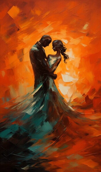 Arte digital titulada "Fiery Tango-2" por Artopia By Nick, Obra de arte original, Pintura Digital