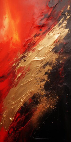 Digital Arts titled "Playful Flames" by Artopia By Nick, Original Artwork, Digital Painting