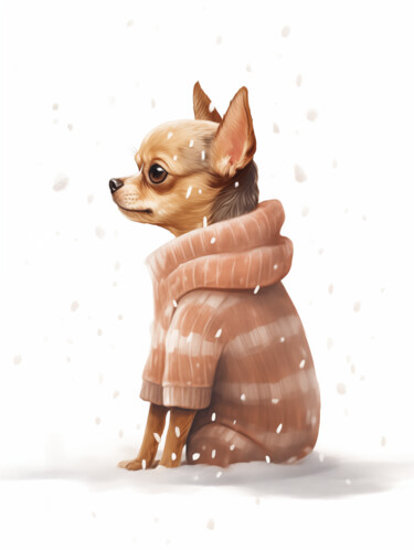 数字艺术 标题为“Cozy Canine Wonders” 由Artopia By Nick, 原创艺术品, 数字油画