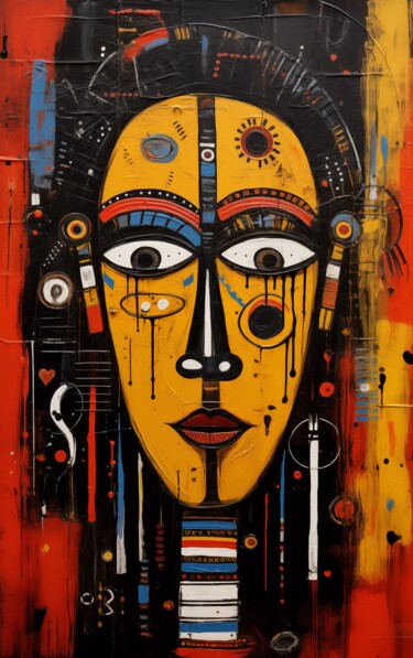 Digital Arts titled "“Masked Emotion”" by Artopia By Nick, Original Artwork, Digital Painting