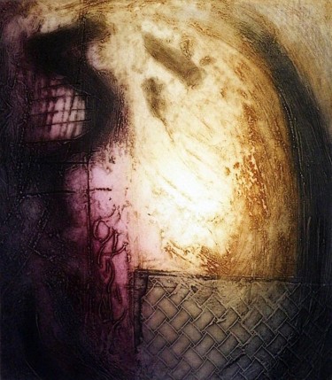 Incisioni, stampe intitolato "Vermeer" da Paul Cloutier, Opera d'arte originale, Collagraphy