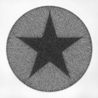 Textielkunst getiteld "Radiating Star Stri…" door Andrey Saharov, Origineel Kunstwerk, Draad