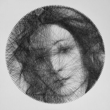 Картина под названием "String art fragment…" - Andrey Saharov, Подлинное произведение искусства, String Art