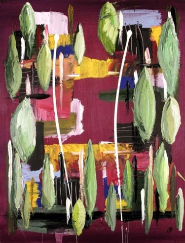 Peinture intitulée "Etres et plantes" par Jérôme Perrousseaux, Œuvre d'art originale, Huile
