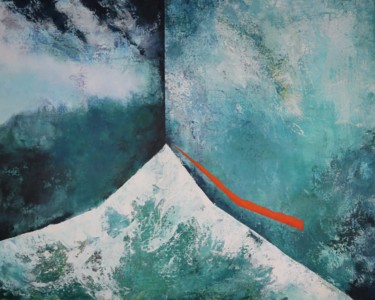 Peinture intitulée "La vague" par Pey, Œuvre d'art originale, Acrylique