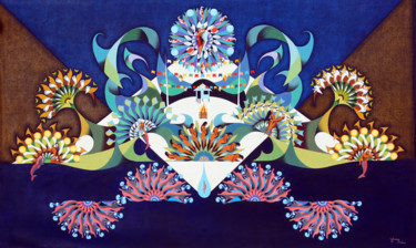 Pittura intitolato "lenda-do-boto" da Francimar Barbosa, Opera d'arte originale, Acrilico