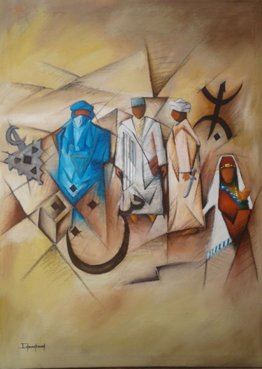Peinture intitulée "Sud marocain" par Brahim Idmouhmad, Œuvre d'art originale, Acrylique