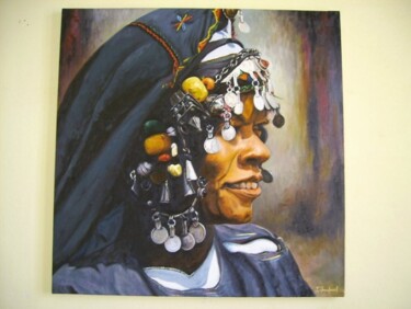 Peinture intitulée "femme au sud du mar…" par Brahim Idmouhmad, Œuvre d'art originale