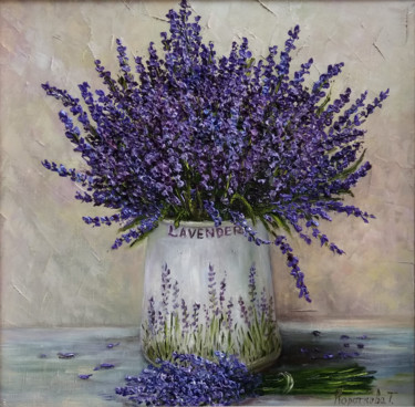 Pintura intitulada "Lavender" por Tatyana Korotkova, Obras de arte originais, Óleo