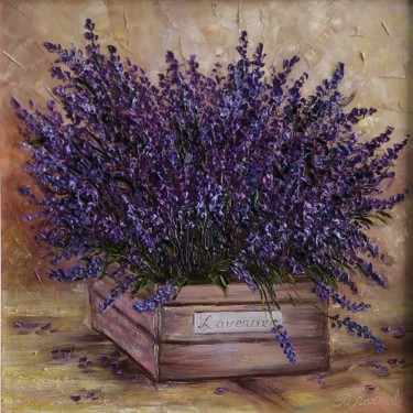 Painting titled "Lavender" by Tatyana Korotkova, Original Artwork, Oil