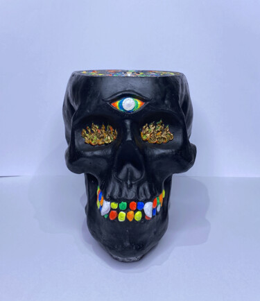 Sculpture intitulée "The Skull of the Ma…" par Alexandr And Serge Reznikov, Œuvre d'art originale, Pierre
