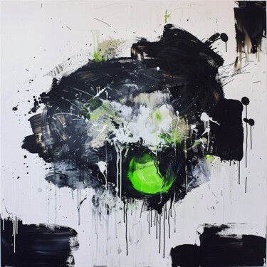 Картина под названием "La pomme noire" - Artriste14, Подлинное произведение искусства, Акрил