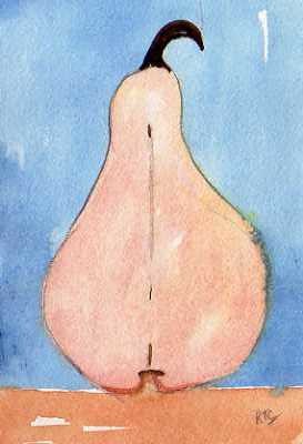 Painting titled "PearShaped" by Artroger, Original Artwork, Oil