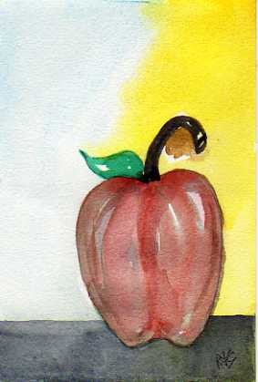 Painting titled "naked apple" by Artroger, Original Artwork, Oil