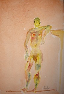 Painting titled "Hombre" by Artroger, Original Artwork