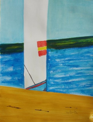 Painting titled "La Playa" by Artroger, Original Artwork