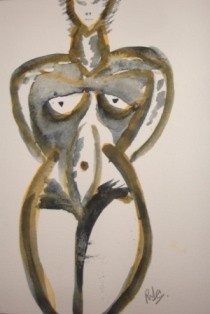 Painting titled "Sad" by Artroger, Original Artwork