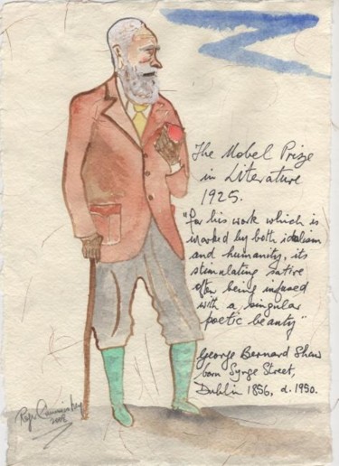 Painting titled "George Bernard Shaw" by Artroger, Original Artwork