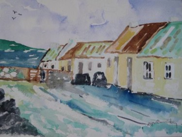 Painting titled "Cottages west of Ir…" by Artroger, Original Artwork