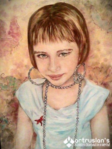 Ремесла под названием "portrait-of-a-girl-…" - Art Ruslans, Подлинное произведение искусства
