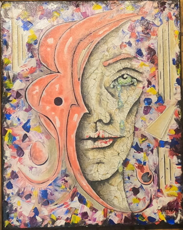Pittura intitolato "VAGUE A L'AME" da Arts-By-Fred, Opera d'arte originale, Acrilico Montato su Telaio per barella in legno