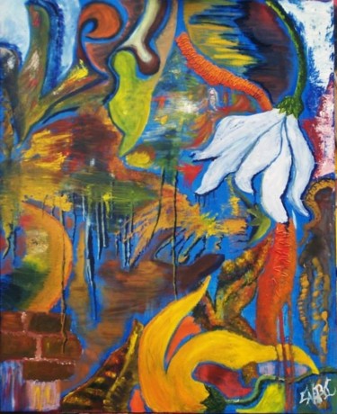 Entre Granada y Marbella- Mar y Flores Pintura intitulada "Entre Granada y Mar…" por Fine Arts Eneri, Obras de arte originais, Óleo