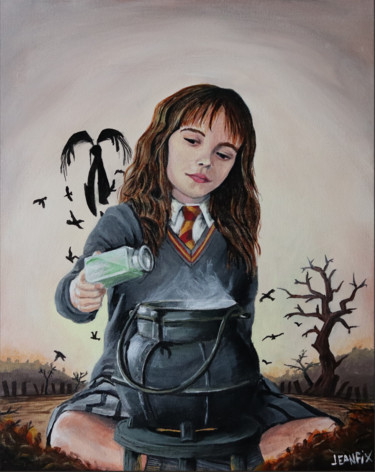 Peinture intitulée "Hermione Granger" par Jeanfix, Œuvre d'art originale, Acrylique