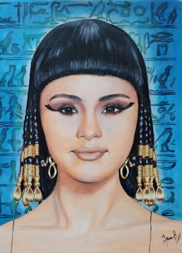 Peinture intitulée "Selena Gomez en rei…" par Jeanfix, Œuvre d'art originale, Huile