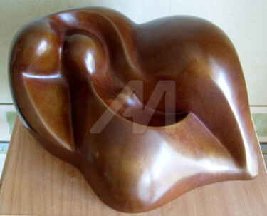 LES AMOUREUX VIII - BRONZE PATINE NUMEROTE Sculpture intitulée "LES AMOUREUX VIII -…" par Denis Queyerats, Œuvre d'art originale, Métaux