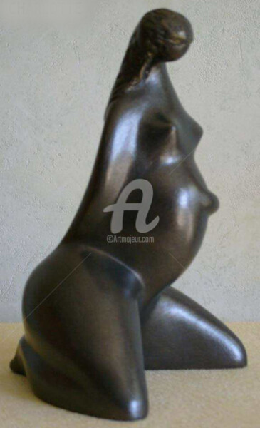 Sculpture intitulée "CHARLOTTE" par Denis Queyerats, Œuvre d'art originale, Terre cuite
