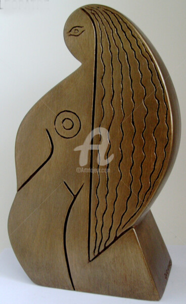 Sculpture intitulée "CLEOPATRE" par Denis Queyerats, Œuvre d'art originale, Terre cuite